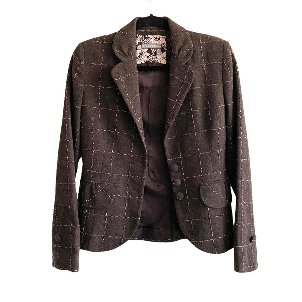 VINTAGE Tristan & Iseut Wool Blazer Brown S